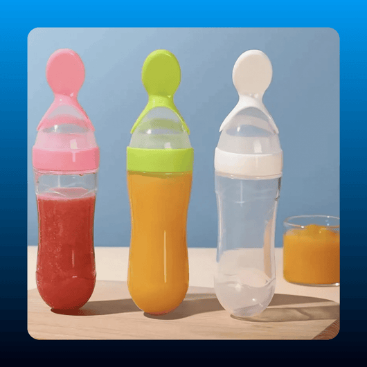 Baby Feeding Set with Squeeze Spoon and Fruit Feeder