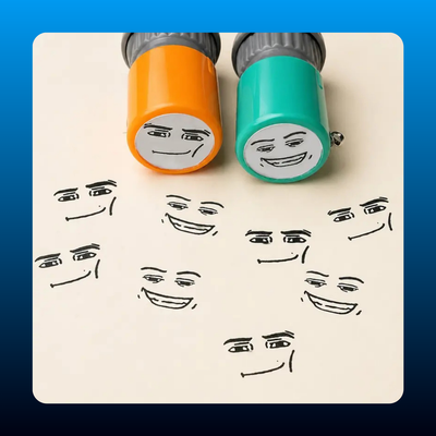 Funny Emoji Pattern Stamp