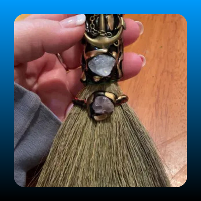 Crystal Broom Gemstone for Cleansing and Healing