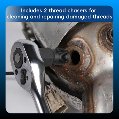 Forged O2 Oxygen Sensor Socket & Thread Chaser Set