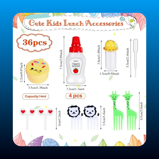 Mini Condiment Bottles for Kids Lunch Box