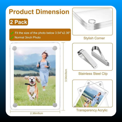 2-Pack Magnetic Car Photo Clips