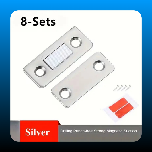64pcs Ultra-Thin Stainless Steel Cabinet Door Closer