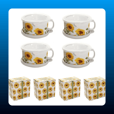 25oz Mug Meals with Lids (Set of 4)
