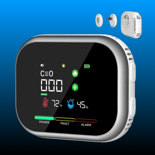 6-in-1 Portable Detector with Natural Gas & Temperature