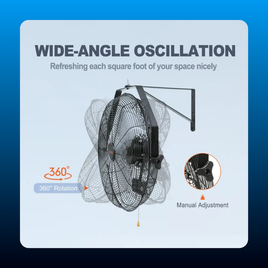 Waterproof Wall Mounted Oscillating Fan