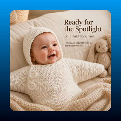 Hand-Crochet Knit Star Suit