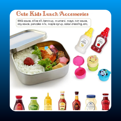 Mini Condiment Bottles for Kids Lunch Box