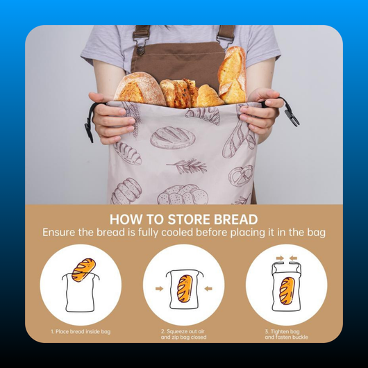 2PCS Reusable Bread Storage Zipper Bags