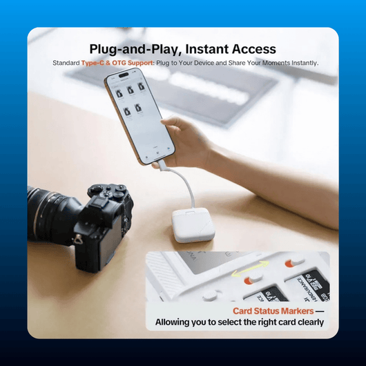Mini 2-in-1 Memory Card Reader Case