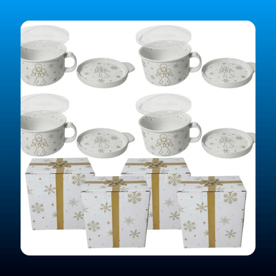 25oz Mug Meals with Lids (Set of 4)
