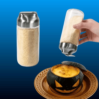 Glass Spice Dispenser with Stainless Lid