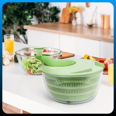 Large Vegetable Washer and Dryer with Easy Crank Handle