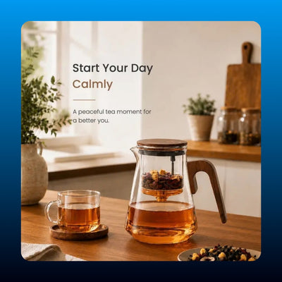 Magnetic Valve Glass Teapot with Infuser