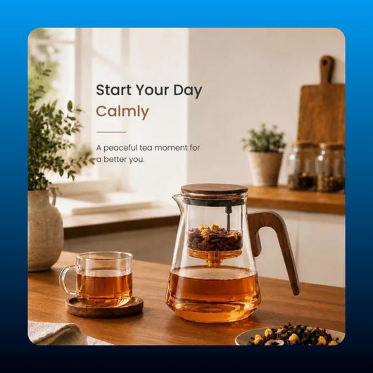 Magnetic Valve Glass Teapot with Infuser