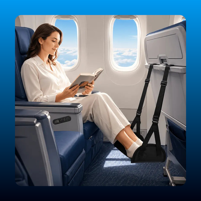 Hammock-Shape Portable Airplane Foot Rest