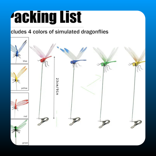 Outdoor Fake Dragonfly Rod Clip