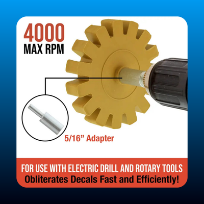 Rubber Eraser Wheel with Drill Adapter