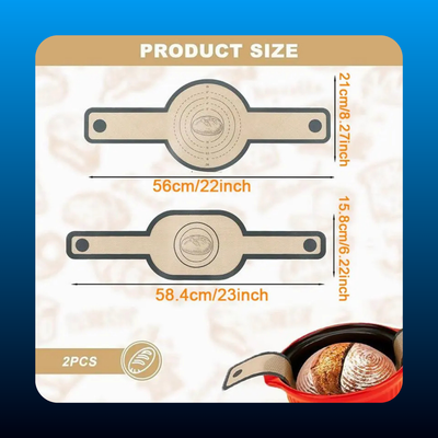 Silicone Bread Baking Liners with Straps