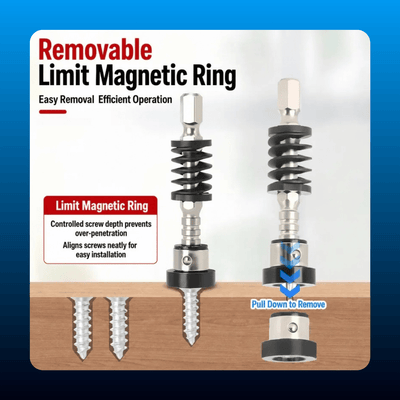 Magnetic Spring-Loaded Screwdriver Bit
