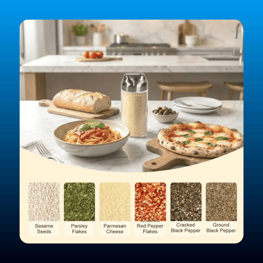 Glass Spice Dispenser with Stainless Lid