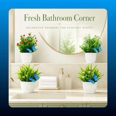 Artificial Potted Plants (4 Pack)