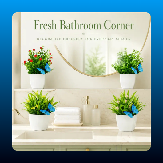 Artificial Potted Plants (4 Pack)