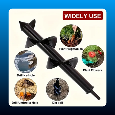 Durable Steel Spiral Garden Auger Drill Bit