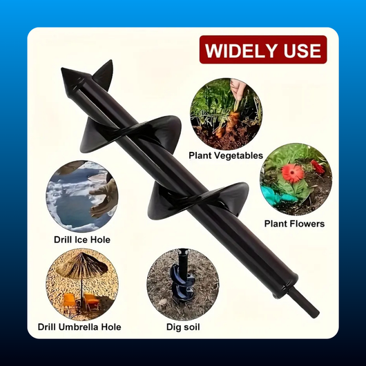 Durable Steel Spiral Garden Auger Drill Bit