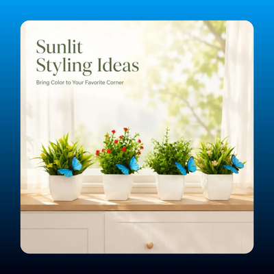 Artificial Potted Plants (4 Pack)