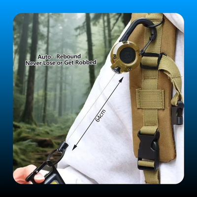 3 In 1 Retractable Pull Reel Carabiner Keychain