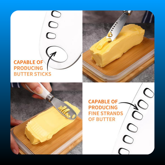 Butter Dish with Lid and Butter Curler Knife