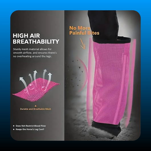 Breathable Mosquito Net Horse Leg Guards (4 Pack)