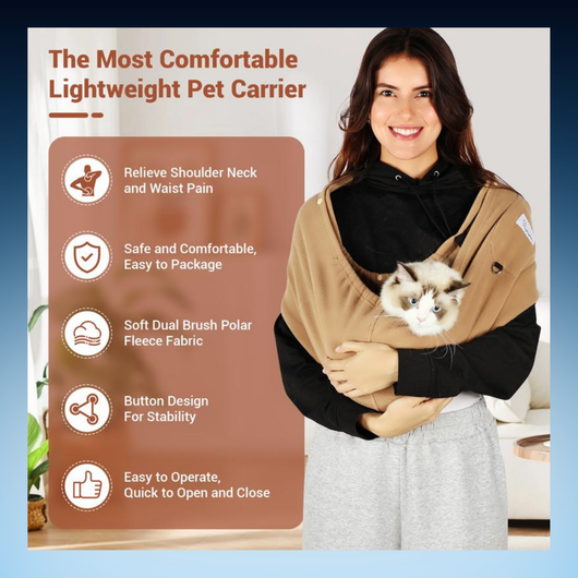 Hands-Free Pet Snuggle Sling Carrier