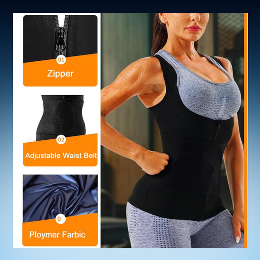 Sauna Zipper Waist Trainer Workout Vest