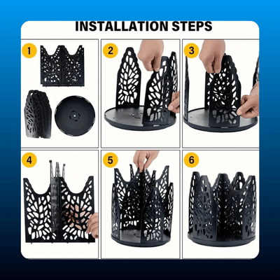 4-Tier Rotating Cup and Lid Holder
