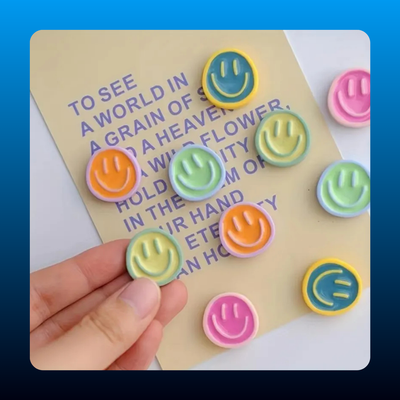 Smiling Face Design Fridge Magnet (10 PCS)