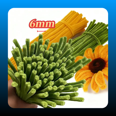 720pcs Pipe Cleaners Flowers Making Kit