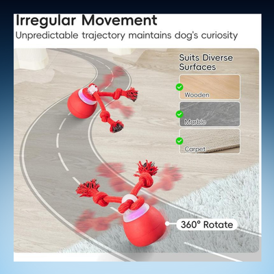 Interactive Rolling Rope Dog Toy