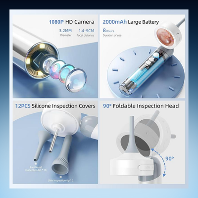 HD Digital Otoscope with LCD Screen