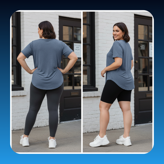 Loose Fit V-Neck T Shirts for Women Plus Size (4 Pack)