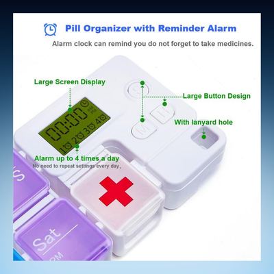 Pill Organizer with Digital Reminder Alarm