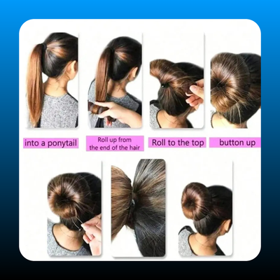 Foam Circular Mesh Hair Bun Scrunchie