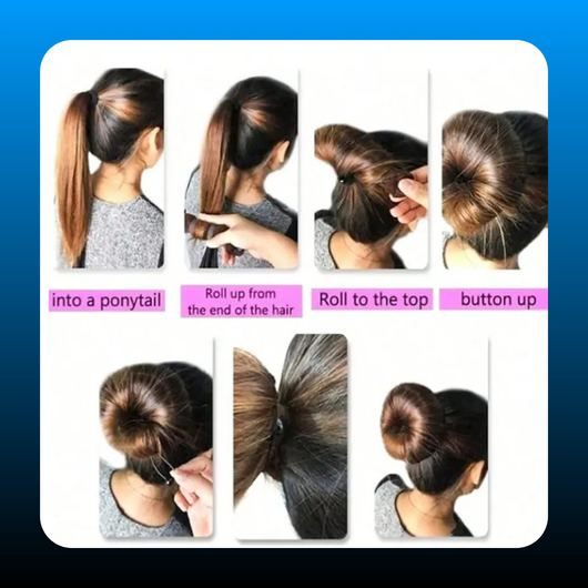 Foam Circular Mesh Hair Bun Scrunchie