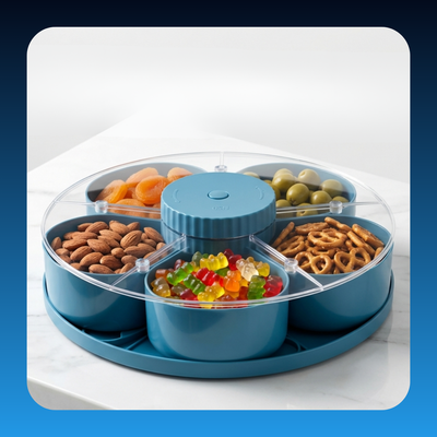 Divided Spin and Snack Serving Tray