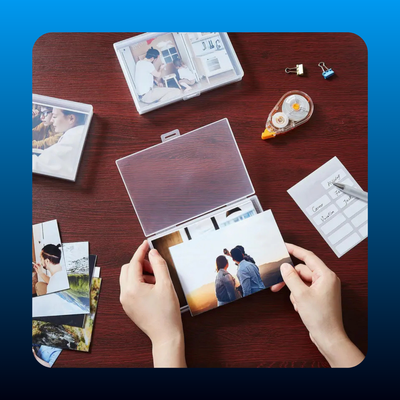Photo Storage Box with Inner Photo Keeper