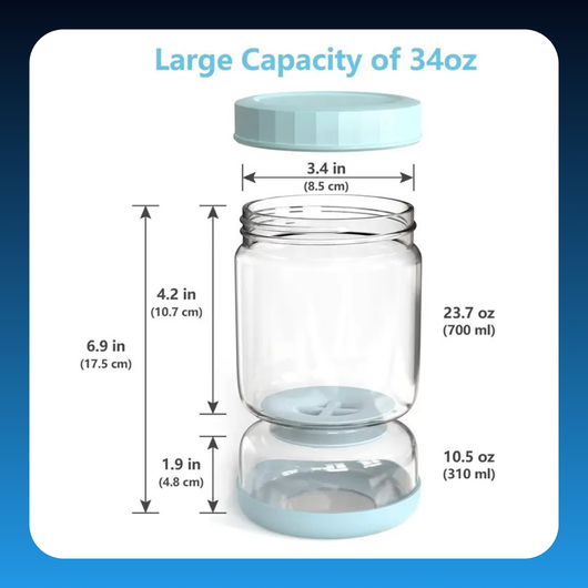 Pickle Jar with Strainer Flip