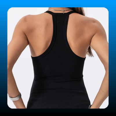 V Neck Cotton Tank Tops with Built-in Shelf Bra