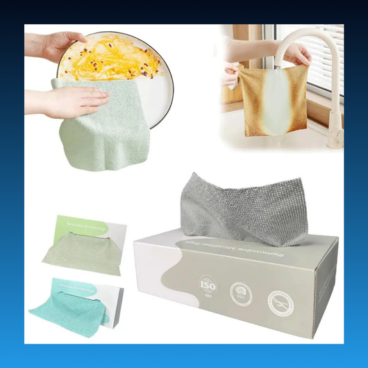 Reusable Microfiber Rags in A Box (20 Pack)