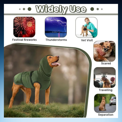 Calming Dog Hoodie Vest with Noise-Reducing Ear Cover
